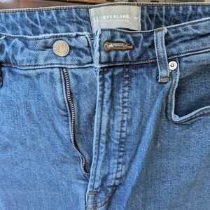 Everlane Straight Leg Jeans in Medium Blue